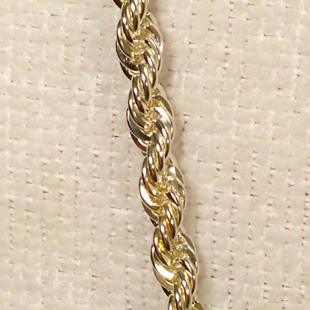 NEW Rope Chain GS Silver Necklace - Picture 2 of 6